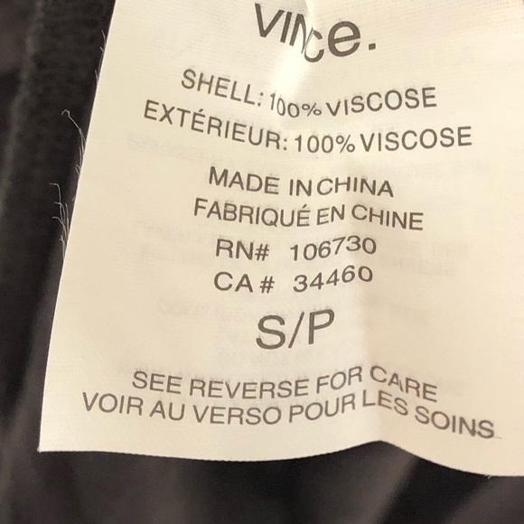 VINCE viscose long sleeve top - Picture 6 of 6